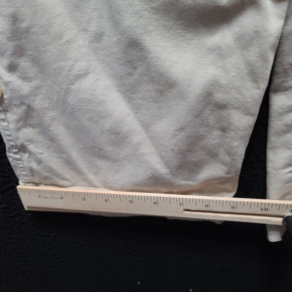 Izod Womens Cargo Capri Pants Khaki Size 8 Cotton Blend Cargo Stretch Button Zip - Picture 5 of 12